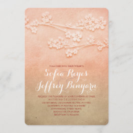 Convites de casamento cor-de-rosa