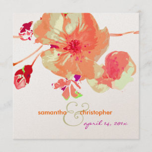 Convites de casamento cornizo/ rosa/ pêssego