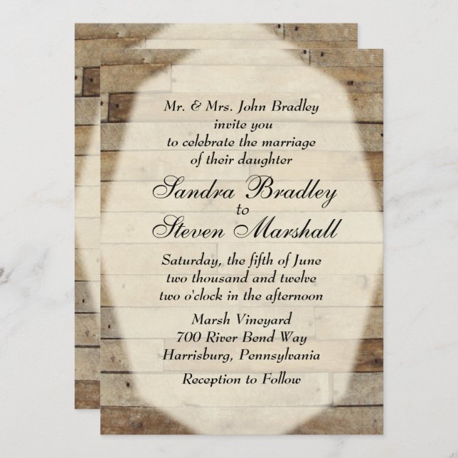 Convites de Casamento Country (Frente/Verso)