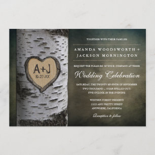 Convites de Casamento de Árvore de Nascimento de