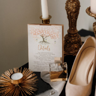 Convites de casamento de árvores de folha de folha