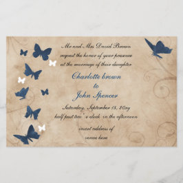 Convites De Casamento De Borboletas De Borboleta D