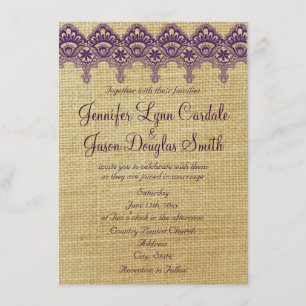 Convites De Casamento De Casamento De Raios Roxos