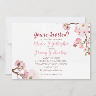 Convites de Casamento de Cerejeira Personalizados