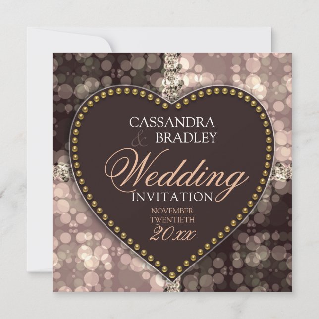Convites de Casamento de Chocolate Dream Bubbles (Frente)