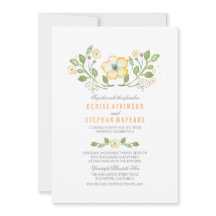 Convites De Casamento De Cor Floral Amarela