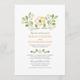 Convites De Casamento De Cor Floral Amarela