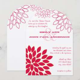 Convites de Casamento de Crisântemo Floral Moderno