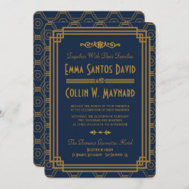 Convites de casamento de Deco Azul Personalizados