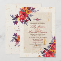Convites de Casamento de Essência de Outono