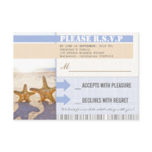 convites de casamento de estrela-do-mar na praia
