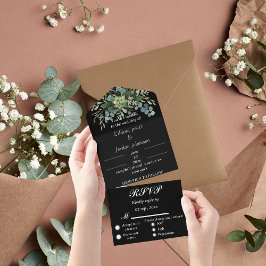 CONVITES DE CASAMENTO DE eucalipto, verde e elegan