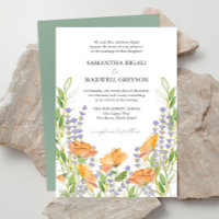 Convites de Casamento de Flores em Aquarela Formal