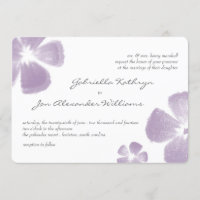 Convites de casamento de Flores Tropicais Violet