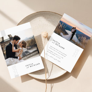 Convites de casamento de Fotografia de Script Eleg