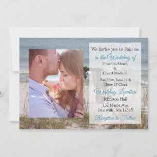 Convites de casamento de Fotos da Praia de Casamen