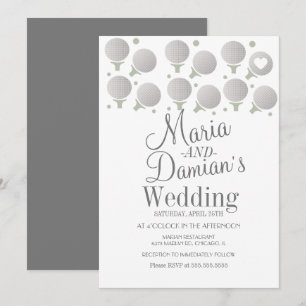 Convites de Casamento de Golfe com Pontos e Tees