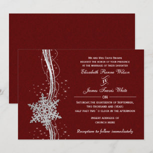 convites de casamento de inverno flocos de neve pr