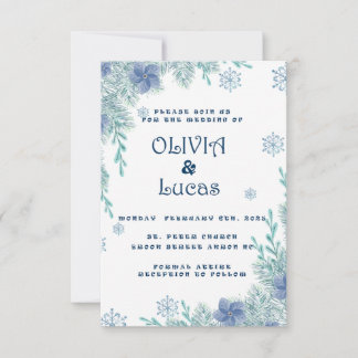 Convites de Casamento de Inverno Modernos