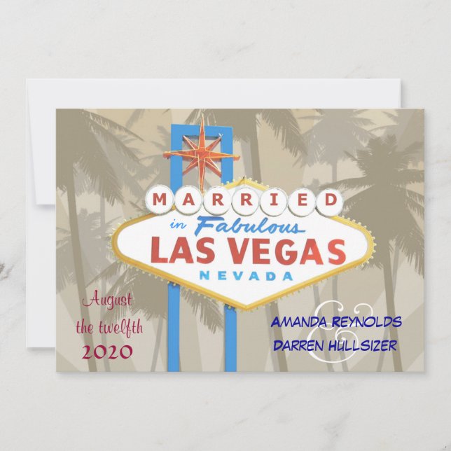 Convites de Casamento de Las Vegas (Frente)