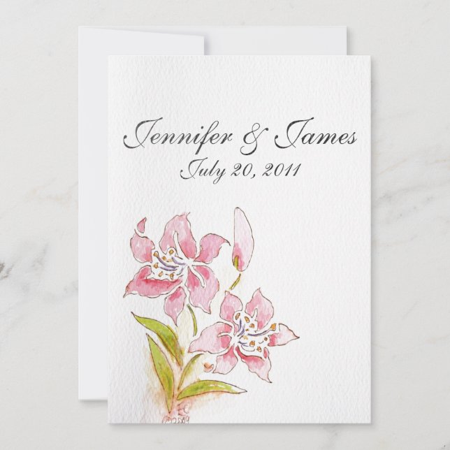 Convites De Casamento De Lilly (Frente)