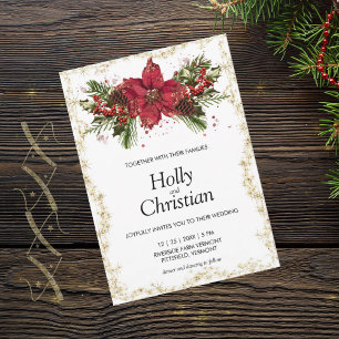 Convites de Casamento de Natal Sparkly