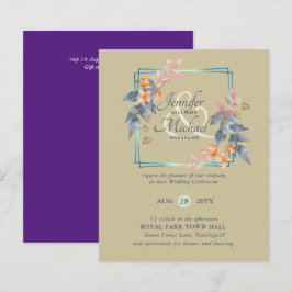 Convites de Casamento de Outono com Folhas de Jard