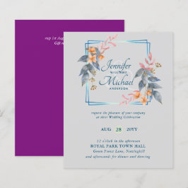 Convites de Casamento de Outono Folhas de Jardim O