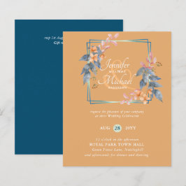 Convites de Casamento de Outono Folhas de Jardim O