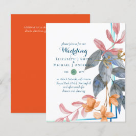 Convites de Casamento de Outono Folhas de Jardim O