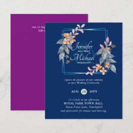 Convites de Casamento de Outono Folhas de Jardim O