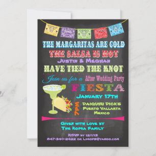 Convites de casamento de Posto Fiesta mexicano