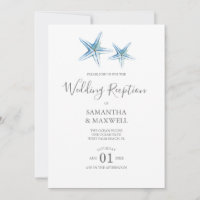 Convites de Casamento de Praia com Estrela-do-Mar