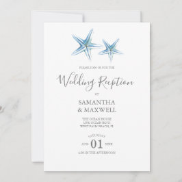Convites de Casamento de Praia com Estrela-do-Mar 