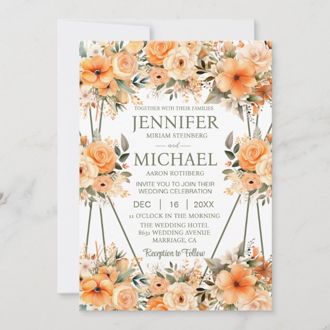 Convites de Casamento de primavera de Verão para R (Frente)