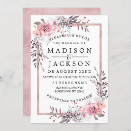 Convites de Casamento de Quadros Dourados para Blu