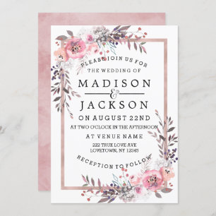 Convites de Casamento de Quadros Dourados para Blu