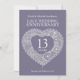 Convites de casamento de renda coração 13 anos