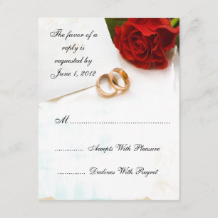 Convites de casamento de rosas amarelas RSVP