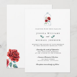 Convites de Casamento de Rosas vermelhas