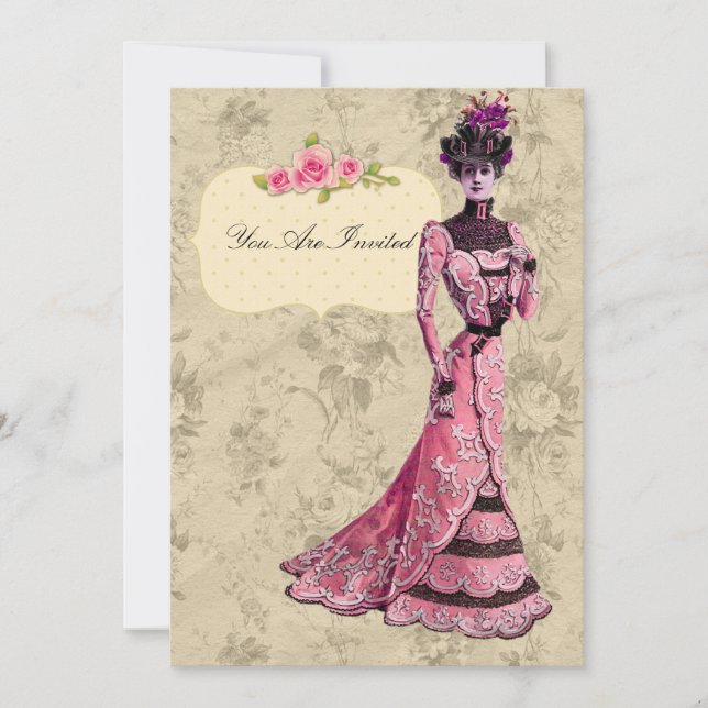 Convites de Casamento de Senhora Vitoriana (Frente)