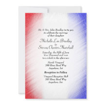 Convites de Casamento de Stripe Patriótico