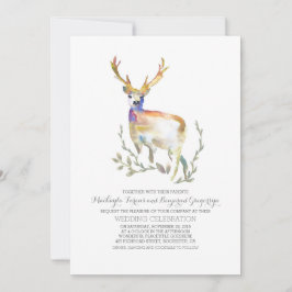 Convites De Casamento De Terra De Madeira Da Deer 