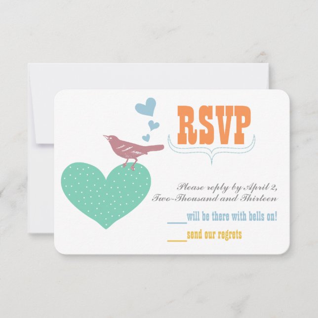 Convites de casamento de Tipografia Floral de Mint (Frente)