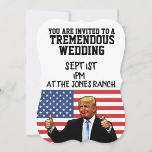 CONVITES DE CASAMENTO DE TRUMP PERSONALIZADOS