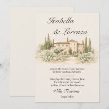 Convites de Casamento de Villa Toscana Italiana Ro