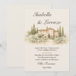 Convites de Casamento de Villa Toscana Italiana Ro