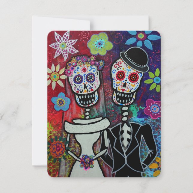 CONVITES DE CASAMENTO DIA DE LOS MUERTOS (Frente)