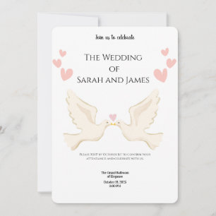 Convites de Casamento Digitais Elegantes Moderno