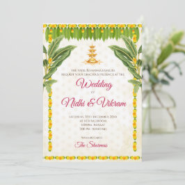 convites de casamento do sul da Índia & convites h